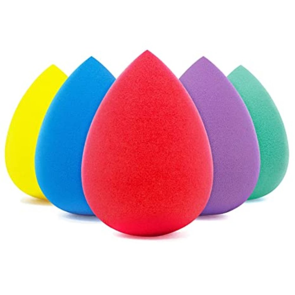 BEAKEY 5 Pcs Makeup Sponge Set, Foundation Blending Beauty Sponge